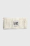 Пов'язка з домішкою вовни UGG колір білий Пов'язка з домішкою вовни UGG колір білий