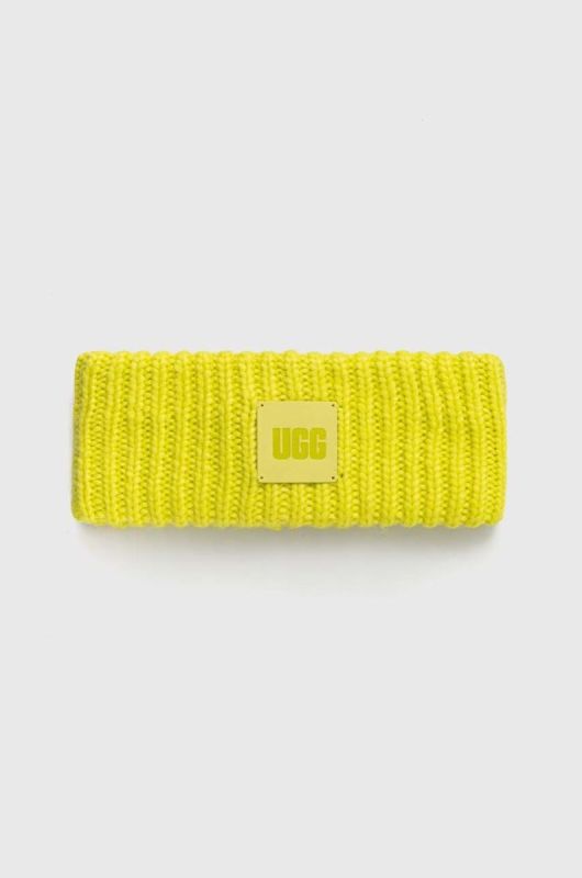 Пов'язка з домішкою вовни UGG колір зелений