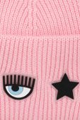 Вовняна шапка Chiara Ferragni колір рожевий вовна (3394008)
