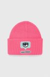 Вовняна шапка Chiara Ferragni колір рожевий вовна (3394011) Вовняна шапка Chiara Ferragni колір рожевий вовна (3394011)
