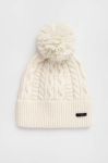 Шапка Pepe Jeans Tallis колір бежевий з товстого трикотажу Шапка Pepe Jeans Tallis колір бежевий з товстого трикотажу