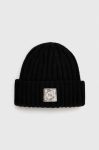 Шапка Pepe Jeans колір чорний з товстого трикотажу Шапка Pepe Jeans колір чорний з товстого трикотажу