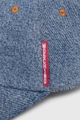 Джинсова кепка Moschino Jeans однотонна колір блакитний