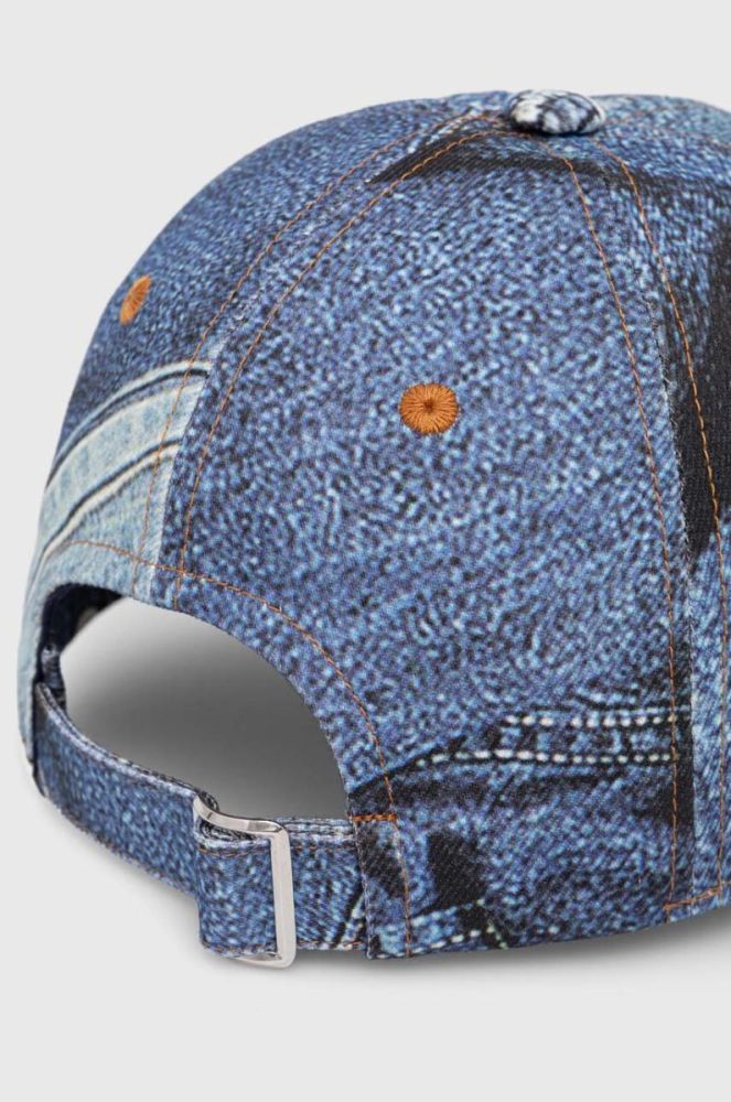Кепка Moschino Jeans візерунок колір блакитний фото 2