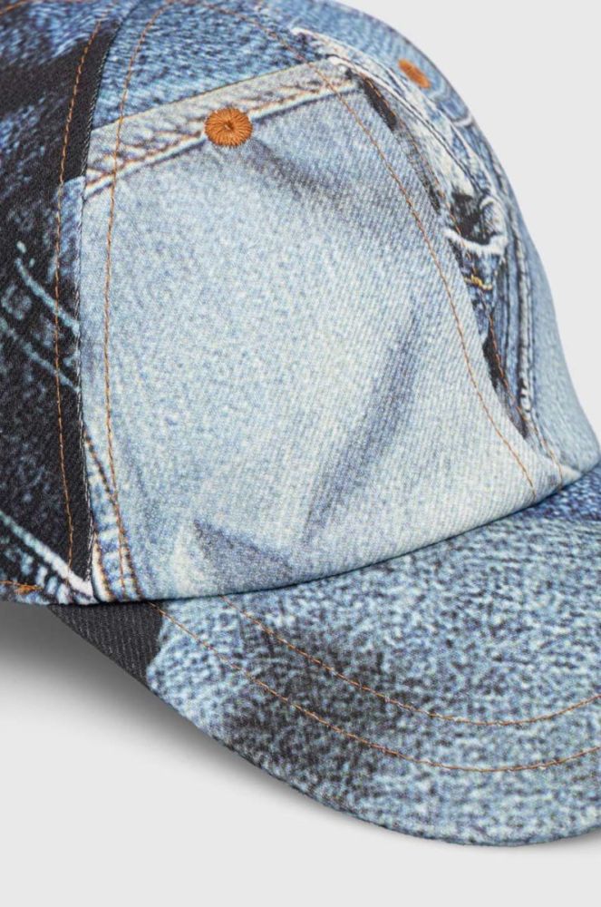 Кепка Moschino Jeans візерунок колір блакитний фото 3