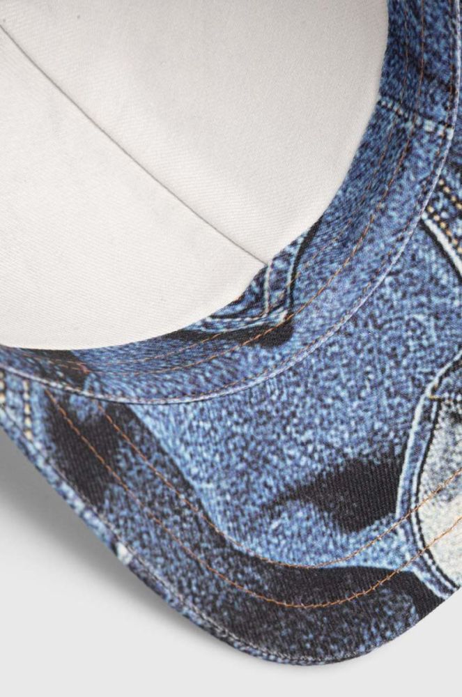 Кепка Moschino Jeans візерунок колір блакитний фото 4