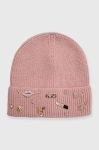 Шапка Aldo LABEANIE колір рожевий з товстого трикотажу LABEANIE.680 Шапка Aldo LABEANIE колір рожевий з товстого трикотажу LABEANIE.680