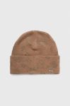 Шапка з домішкою вовни BOSS колір бежевий Шапка з домішкою вовни BOSS колір бежевий