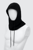 Балаклава BOSS колір чорний з тонкого трикотажу
