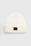 Вовняна шапка AllSaints колір білий вовна Вовняна шапка AllSaints колір білий вовна