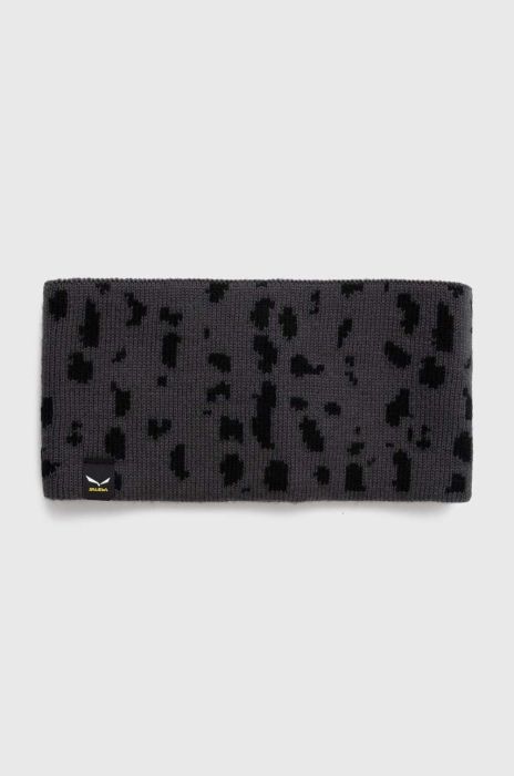 Пов'язка на голову Salewa Sella колір сірий Пов'язка на голову Salewa Sella колір сірий