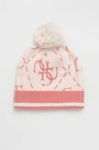 Шапка з домішкою вовни Guess колір рожевий (3489287) Шапка з домішкою вовни Guess колір рожевий (3489287)