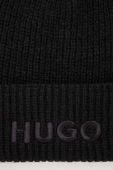 Шапка з домішкою вовни HUGO колір бежевий (3559537) Шапка з домішкою вовни HUGO колір бежевий (3559537)