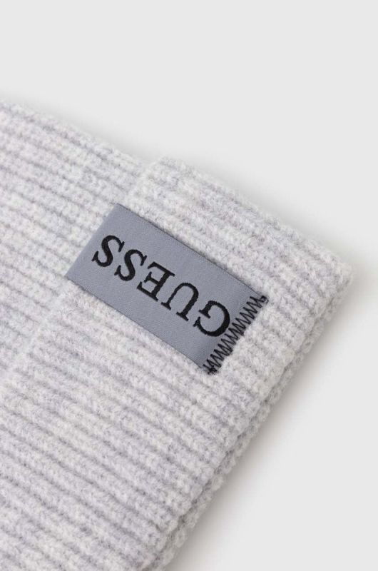 Шапка з домішкою вовни Guess колір сірий (3621455) фото 2