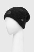 Вовняна шапка MMC STUDIO колір чорний з товстого трикотажу вовна Вовняна шапка MMC STUDIO колір чорний з товстого трикотажу вовна
