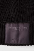 Вовняна шапка Patrizia Pepe колір чорний з товстого трикотажу вовна (3519818)