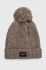 Шапка з домішкою вовни Superdry колір бежевий з товстого трикотажу (3678580)