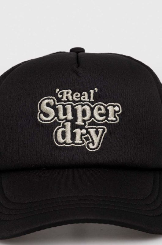 Кепка Superdry колір чорний з аплікацією (3557734) фото 2
