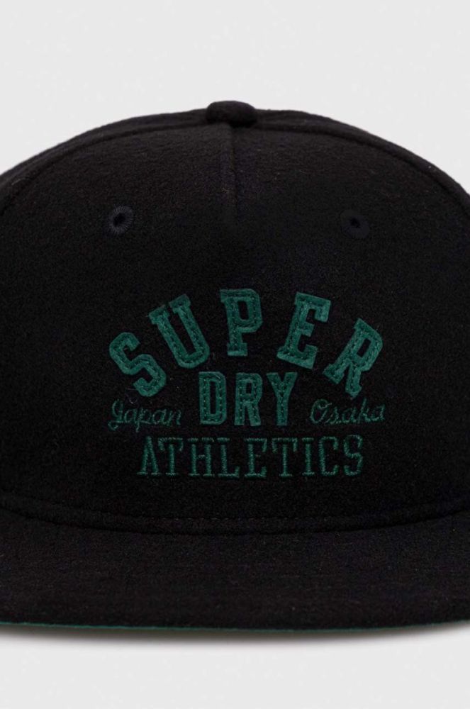 Кепка Superdry колір чорний з аплікацією (3559543) фото 2