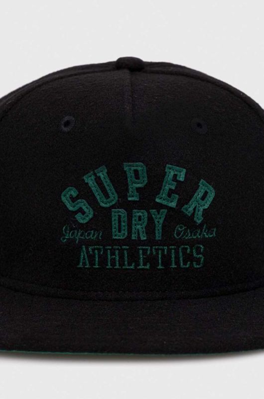 Кепка Superdry колір чорний з аплікацією (3559543) фото 2
