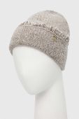 Шапка з домішкою вовни Twinset колір сірий