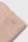 Шапка та шарф з домішкою вовни Tommy Hilfiger колір рожевий