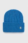 Шапка з домішкою вовни Tommy Hilfiger колір блакитний (3519823) Шапка з домішкою вовни Tommy Hilfiger колір блакитний (3519823)