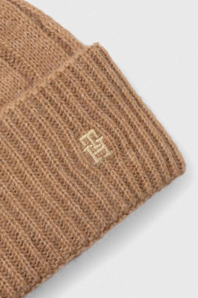 Шапка з домішкою вовни Tommy Hilfiger колір коричневий (3519825) фото 3