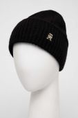 Шапка з домішкою вовни Tommy Hilfiger колір чорний (3519824)