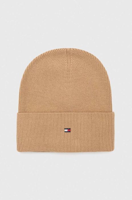 Шапка з домішкою кашеміру Tommy Hilfiger колір коричневий з тонкого трикотажу (3466071)