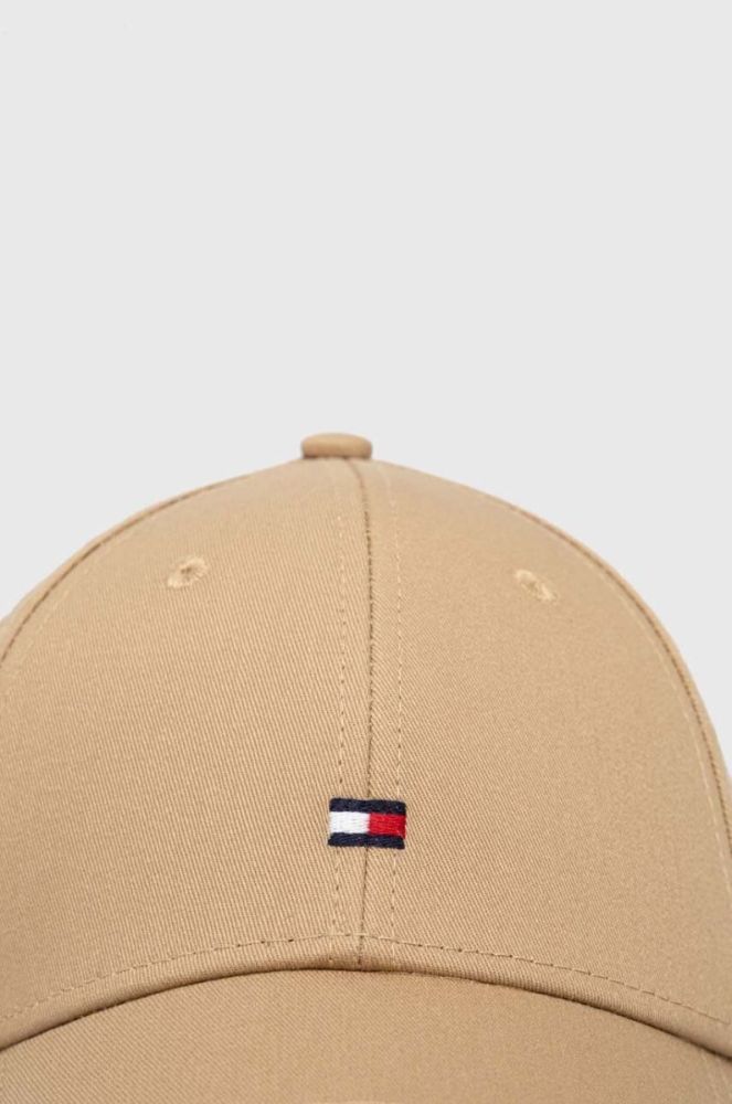 Бавовняна бейсболка Tommy Hilfiger колір коричневий однотонна фото 2