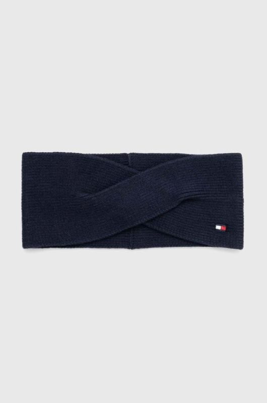 Пов'язка з домішкою кашеміру Tommy Hilfiger колір синій