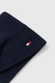 Пов'язка з домішкою кашеміру Tommy Hilfiger колір синій Пов'язка з домішкою кашеміру Tommy Hilfiger колір синій