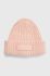 Шапка з домішкою вовни Tommy Hilfiger колір рожевий з товстого трикотажу
