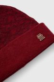 Шапка з домішкою вовни Tommy Hilfiger колір бордовий (3415155)