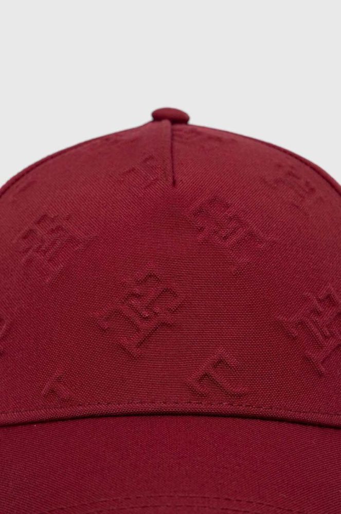 Кепка Tommy Hilfiger колір бордовий однотонна фото 2