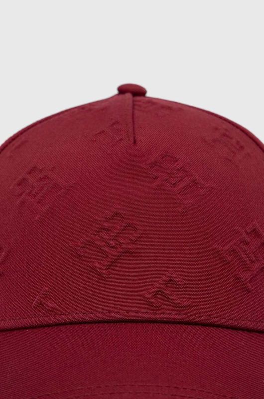 Кепка Tommy Hilfiger колір бордовий однотонна фото 2