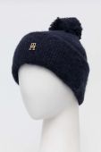 Шапка з домішкою вовни Tommy Hilfiger колір синій з товстого трикотажу (3605463)