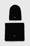 Шапка і шарф Tommy Jeans колір чорний (3559546) Шапка і шарф Tommy Jeans колір чорний (3559546)