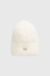 Шапка з домішкою вовни Tommy Jeans колір бежевий Шапка з домішкою вовни Tommy Jeans колір бежевий
