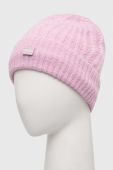 Шапка з домішкою вовни Tommy Jeans колір рожевий