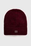 Шапка з домішкою вовни Tommy Jeans колір бордовий (3585469) Шапка з домішкою вовни Tommy Jeans колір бордовий (3585469)