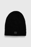 Шапка з домішкою вовни Tommy Jeans колір чорний Шапка з домішкою вовни Tommy Jeans колір чорний