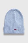 Шапка Tommy Jeans колір блакитний Шапка Tommy Jeans колір блакитний