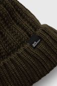Шапка Jack Wolfskin колір зелений з товстого трикотажу (3537592) Шапка Jack Wolfskin колір зелений з товстого трикотажу (3537592)