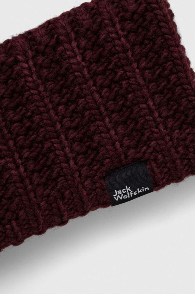 Пов'язка Jack Wolfskin колір бордовий фото 2