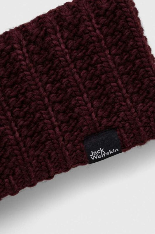 Пов'язка Jack Wolfskin колір бордовий фото 2