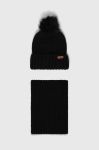 Шапка і шарф Barbour колір чорний (3550210) Шапка і шарф Barbour колір чорний (3550210)