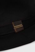 Капелюх Barbour Vintage Wax Bushman колір чорний з бавовни