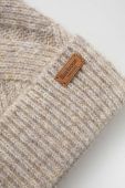 Шапка з домішкою вовни Barbour колір бежевий
